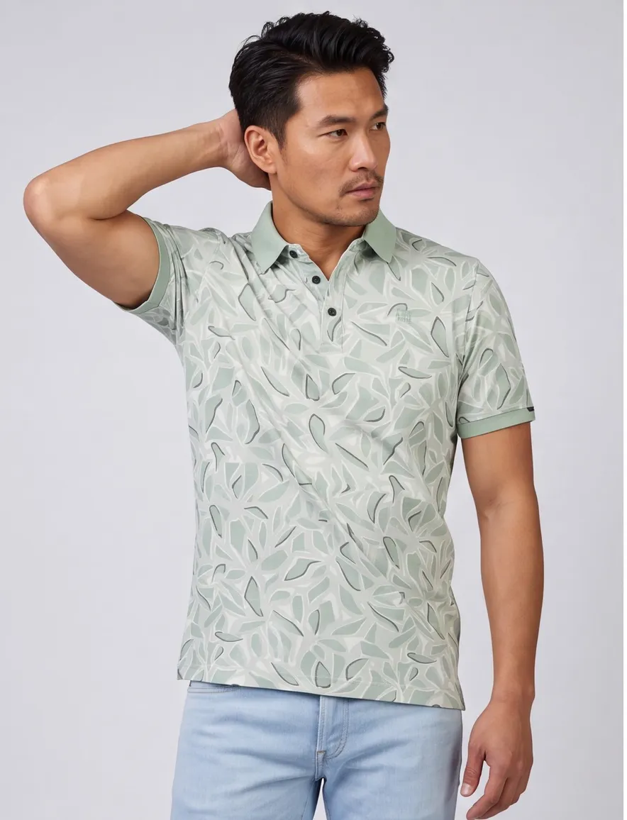 Vanguard poloshirt grafisch groen