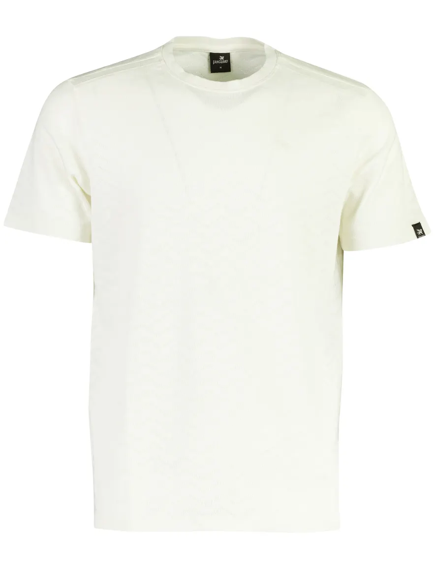 Vanguard T-shirt ronde hals structuur creme