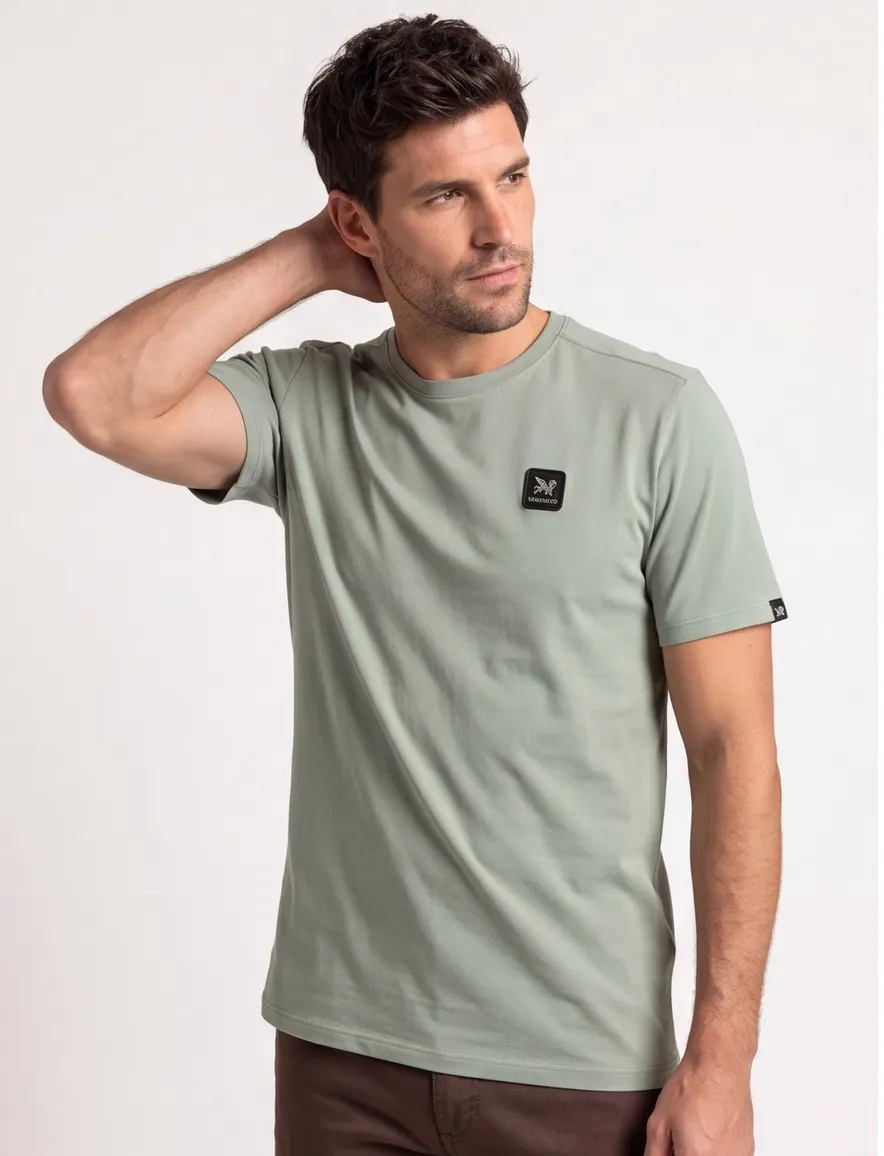 Vanguard T-shirt ronde hals structuur creme