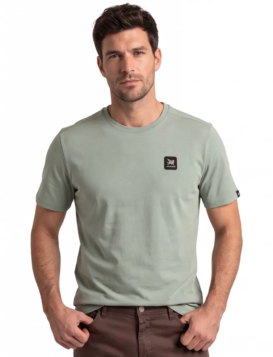 Vanguard T-shirt ronde hals structuur creme