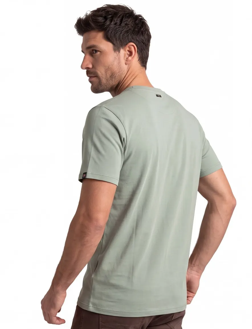 Vanguard T-shirt ronde hals structuur creme