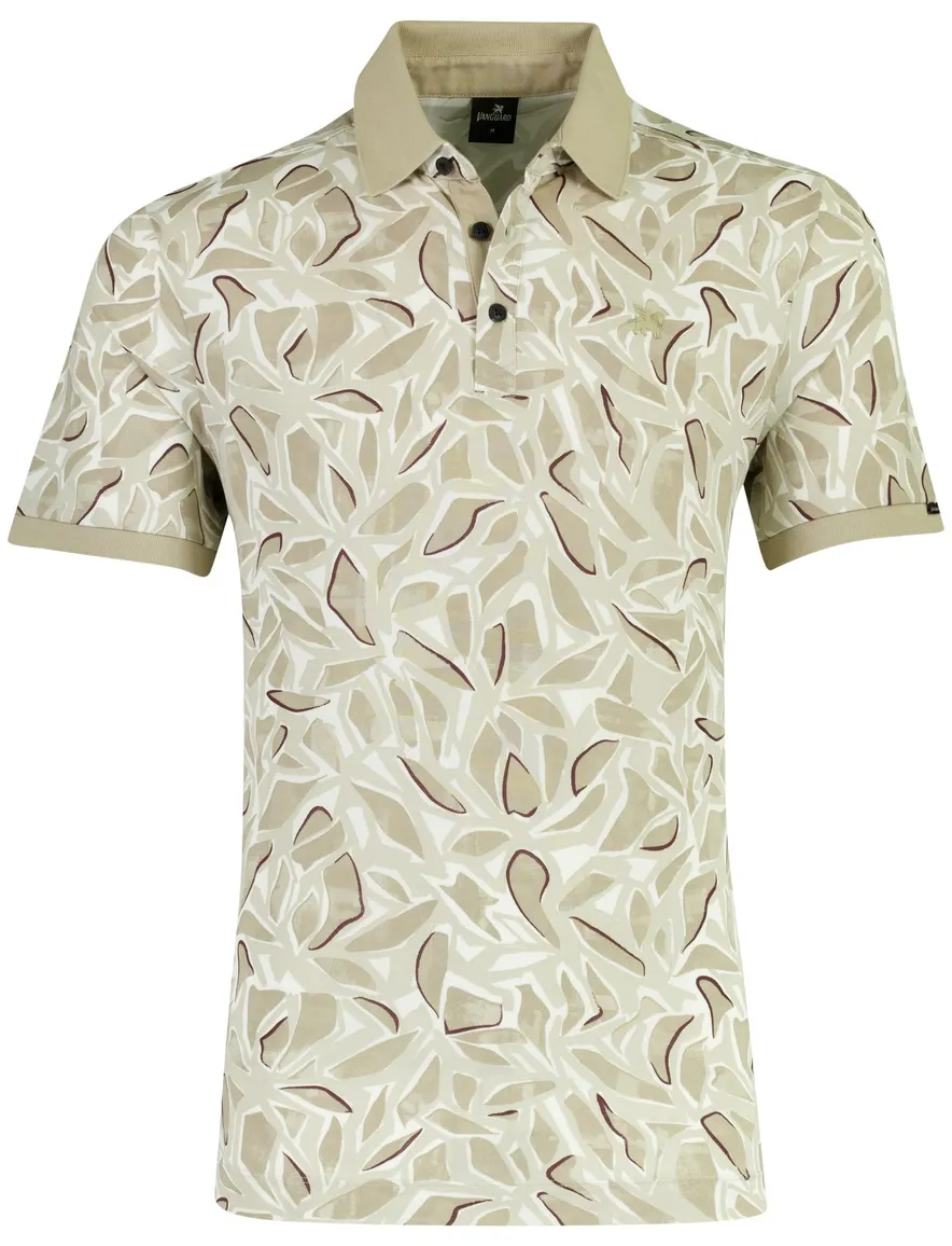 Vanguard poloshirt beige geprint