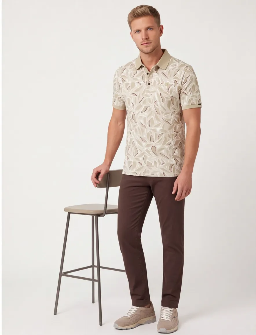 Poloshirt Vanguard beige VPSS2605881-Pure Cashmere
