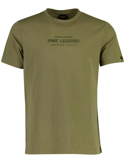 PME Legend PME Legend T-shirt ronde hals olijfgroen