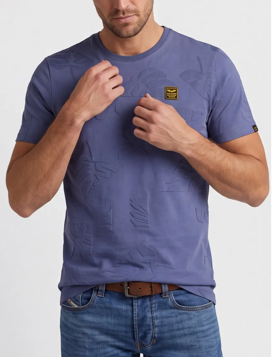 PME Legend t-shirt blauw ronde hals