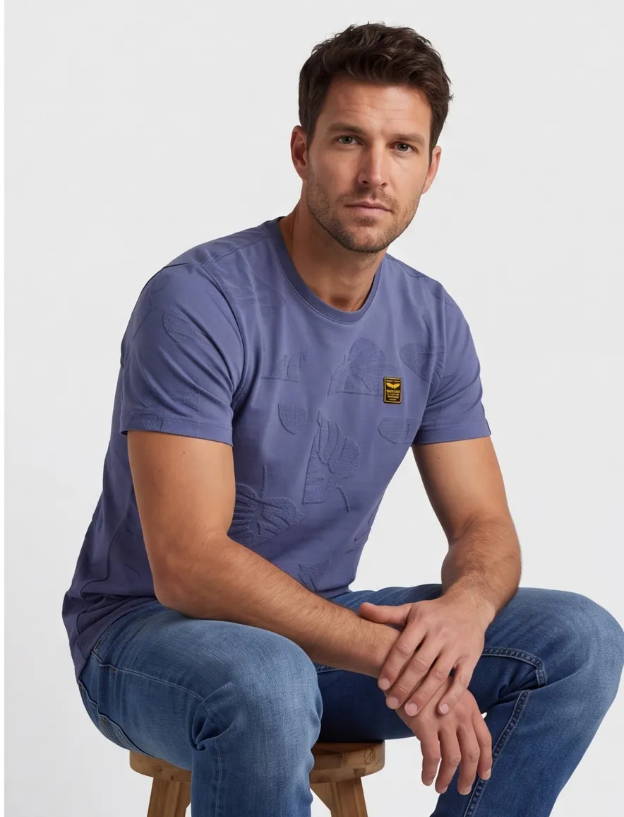 PME Legend t-shirt blauw ronde hals