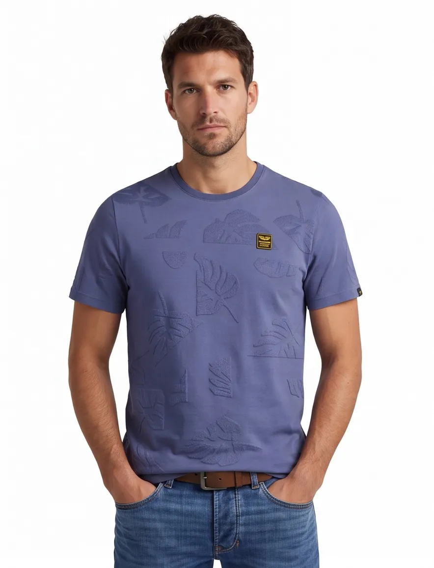 PME Legend t-shirt blauw ronde hals