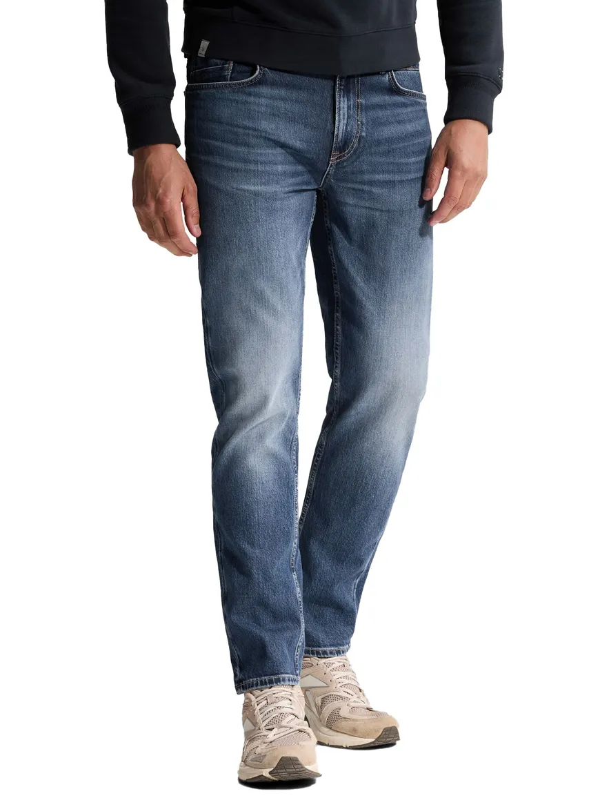 Cast Iron Valver broek blauw gemêleerd
