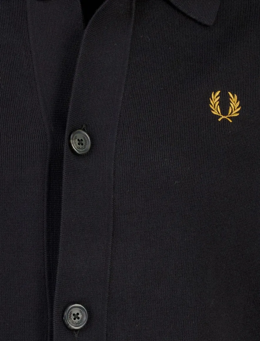 Fred Perry overshirt zwart effen