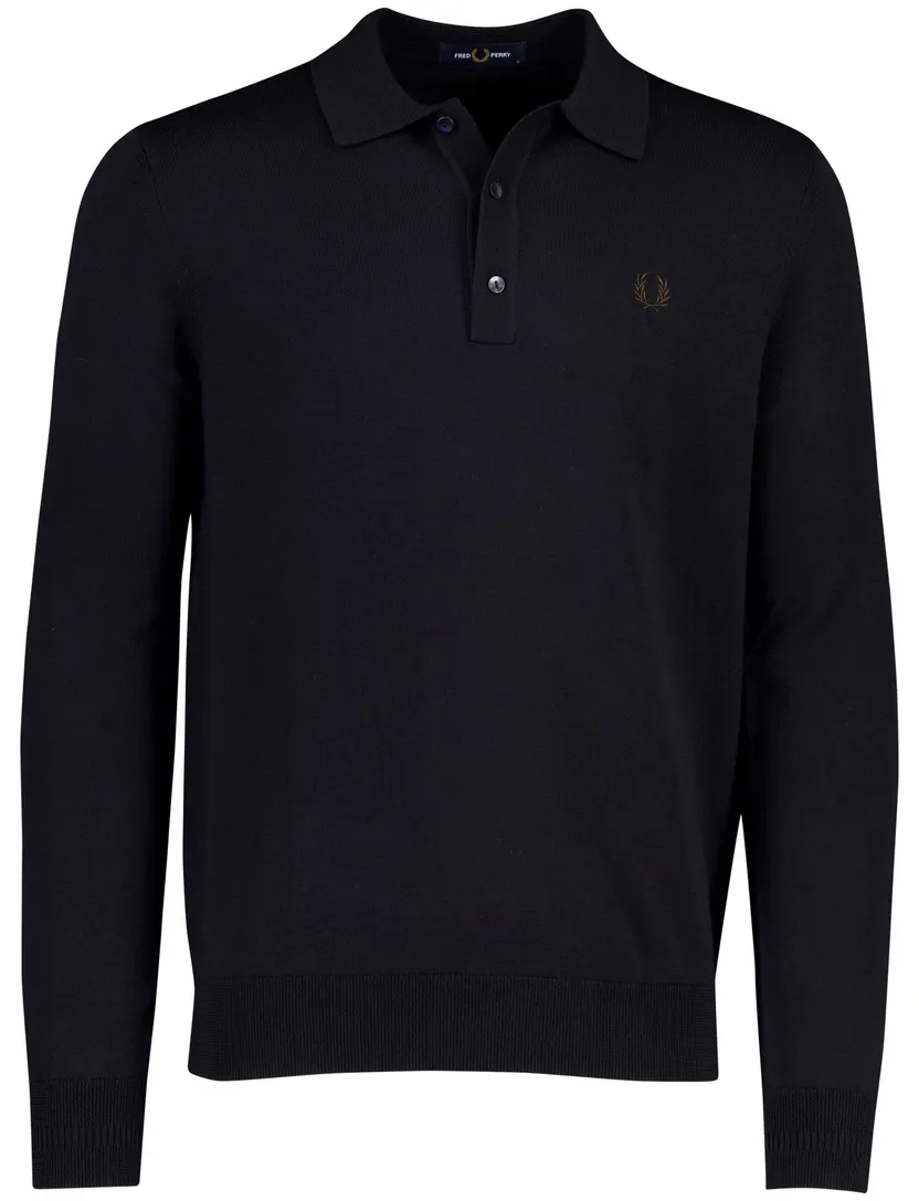 Poloshirt Fred Perry donkerblauw wol