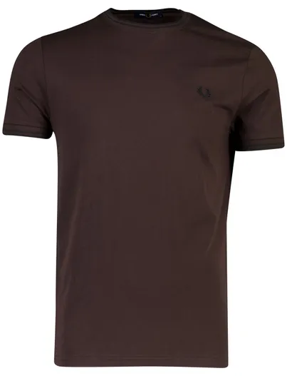Fred Perry Fred Perry T shirt ronde hals bruin