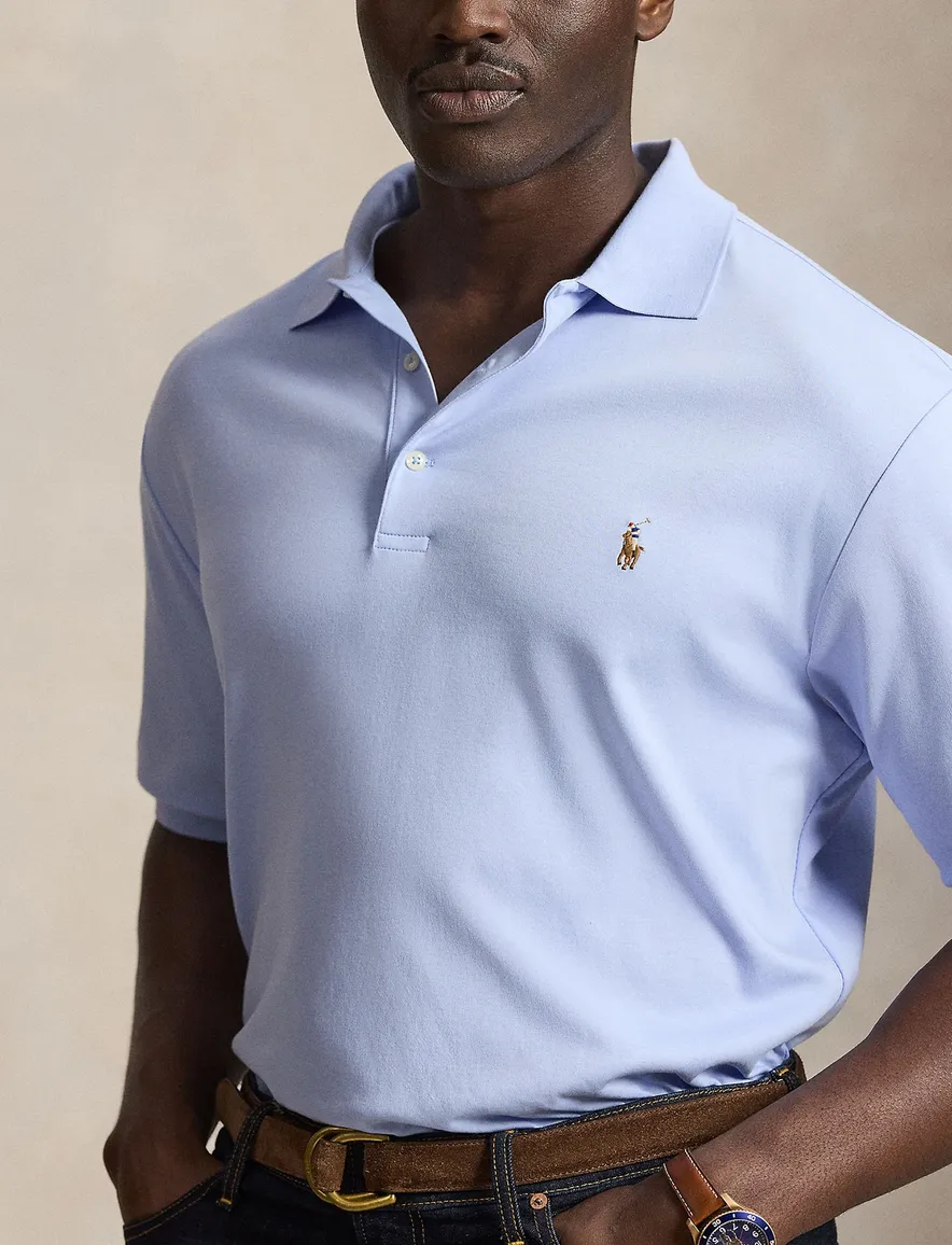 Lichtblauw poloshirt Polo Ralph Lauren Big & Tall piqué