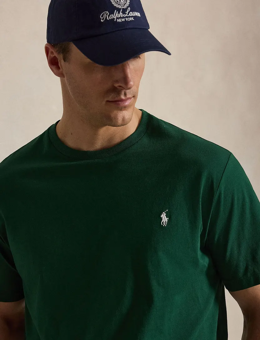 T-shirt Polo Ralph Lauren Big & Tall donkergroen wijde fit