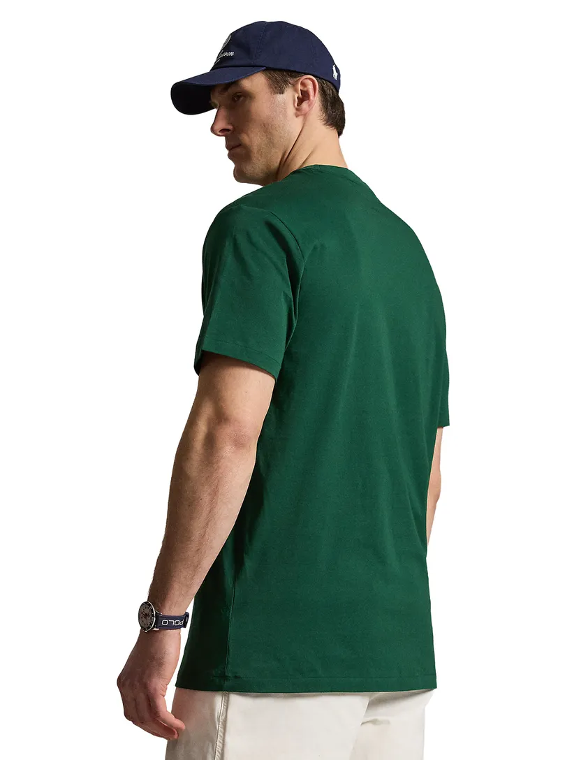 T-shirt Polo Ralph Lauren Big & Tall donkergroen wijde fit