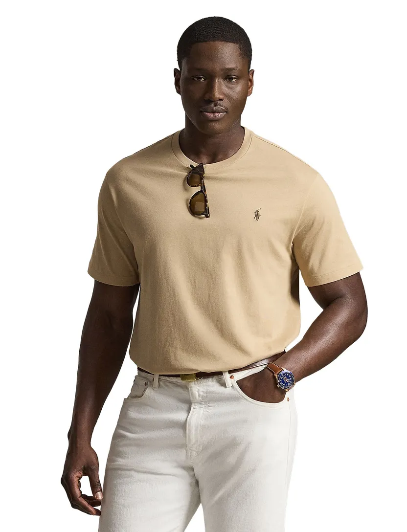 T-shirt Polo Ralph Lauren Big & Tall beige wijde fit