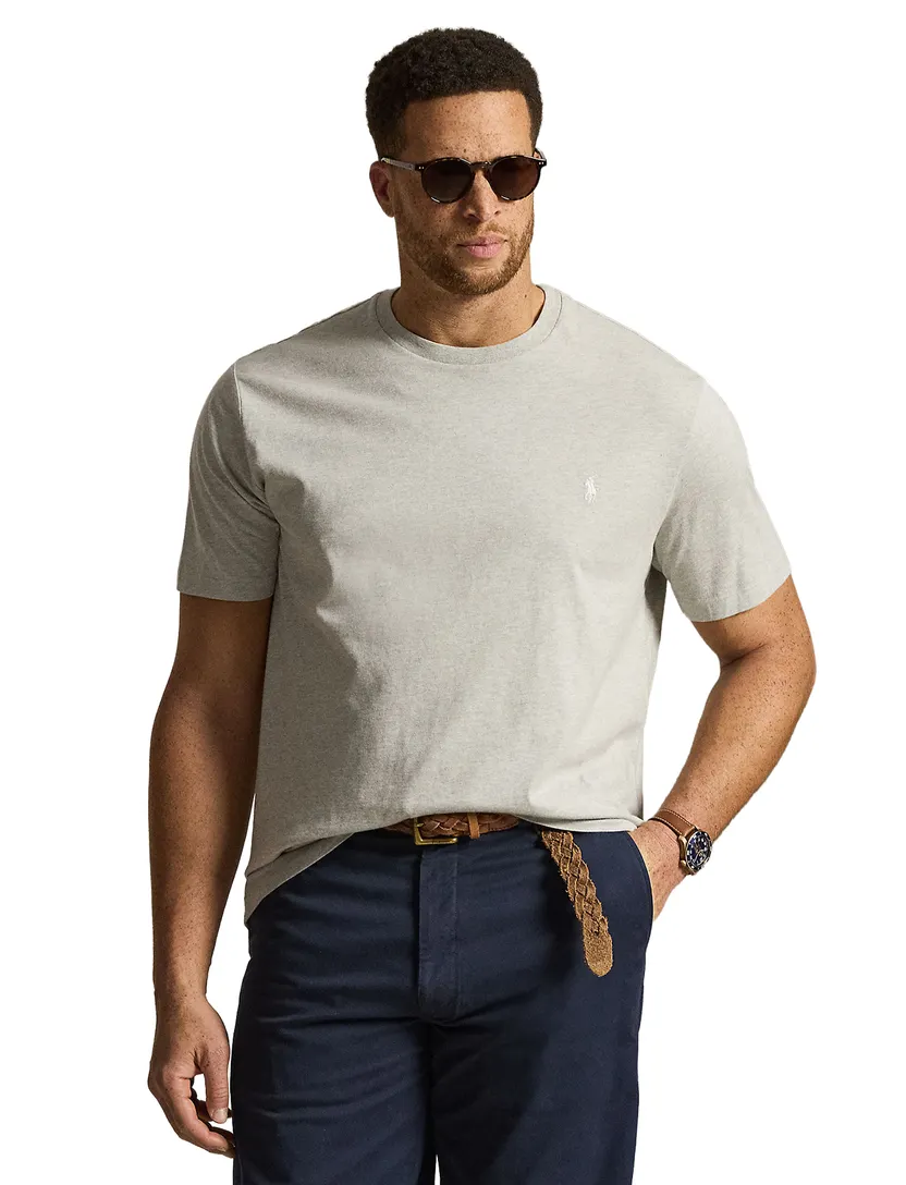 T-shirt Polo Ralph Lauren Big & Tall grijs gemêleerd