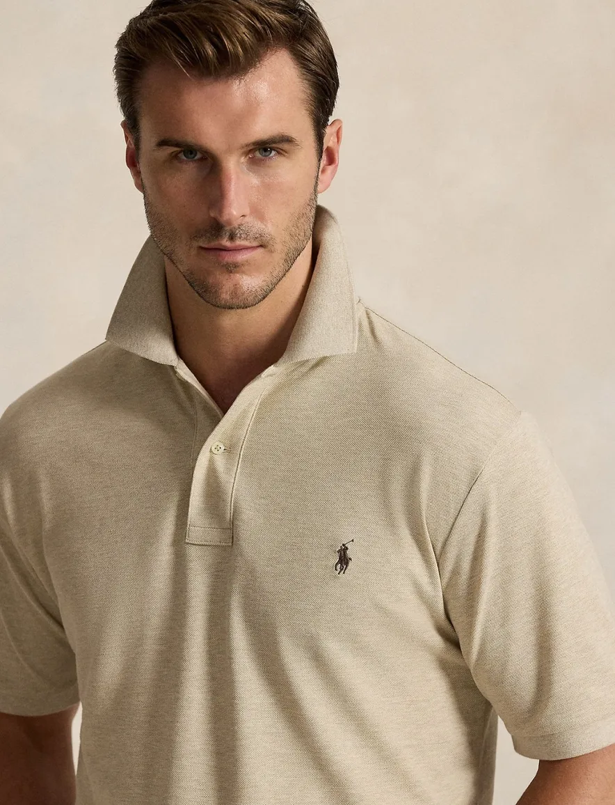 Beige gemêleerd poloshirt Polo Ralph Lauren pique
