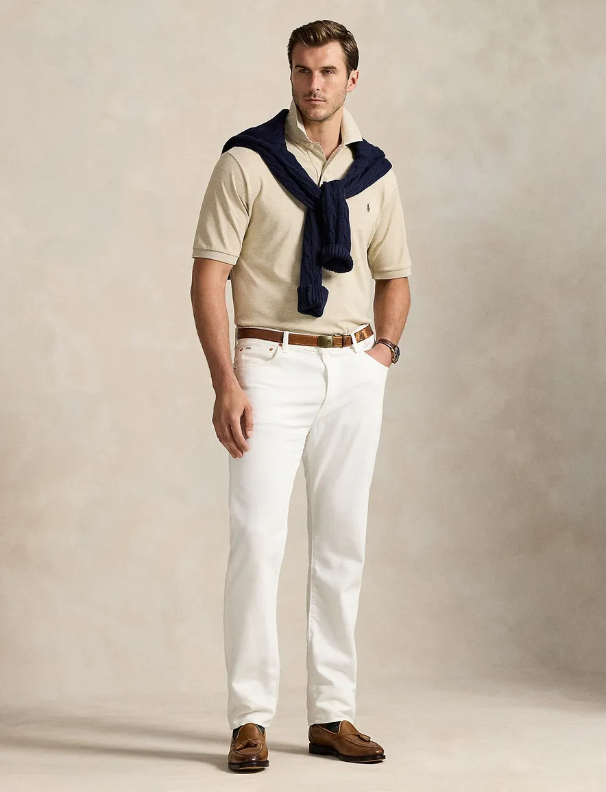 Beige gemêleerd poloshirt Polo Ralph Lauren pique
