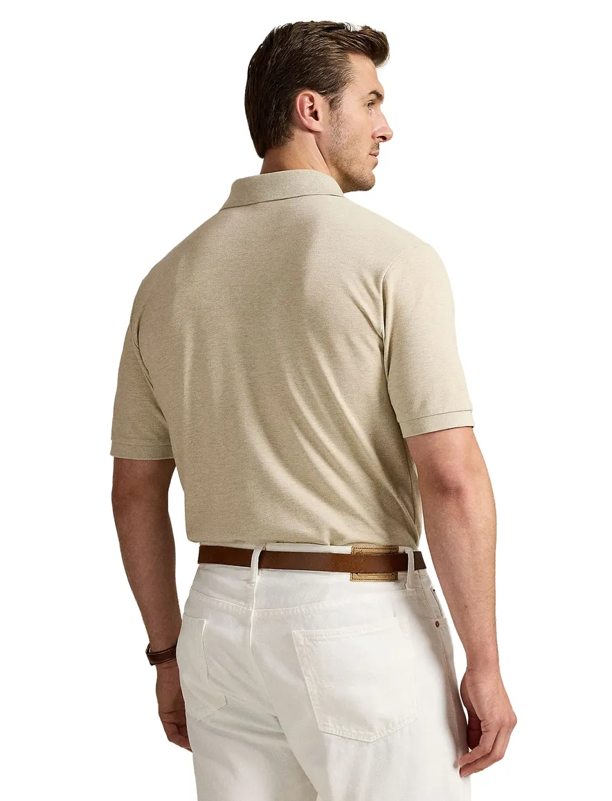 Beige gemêleerd poloshirt Polo Ralph Lauren pique