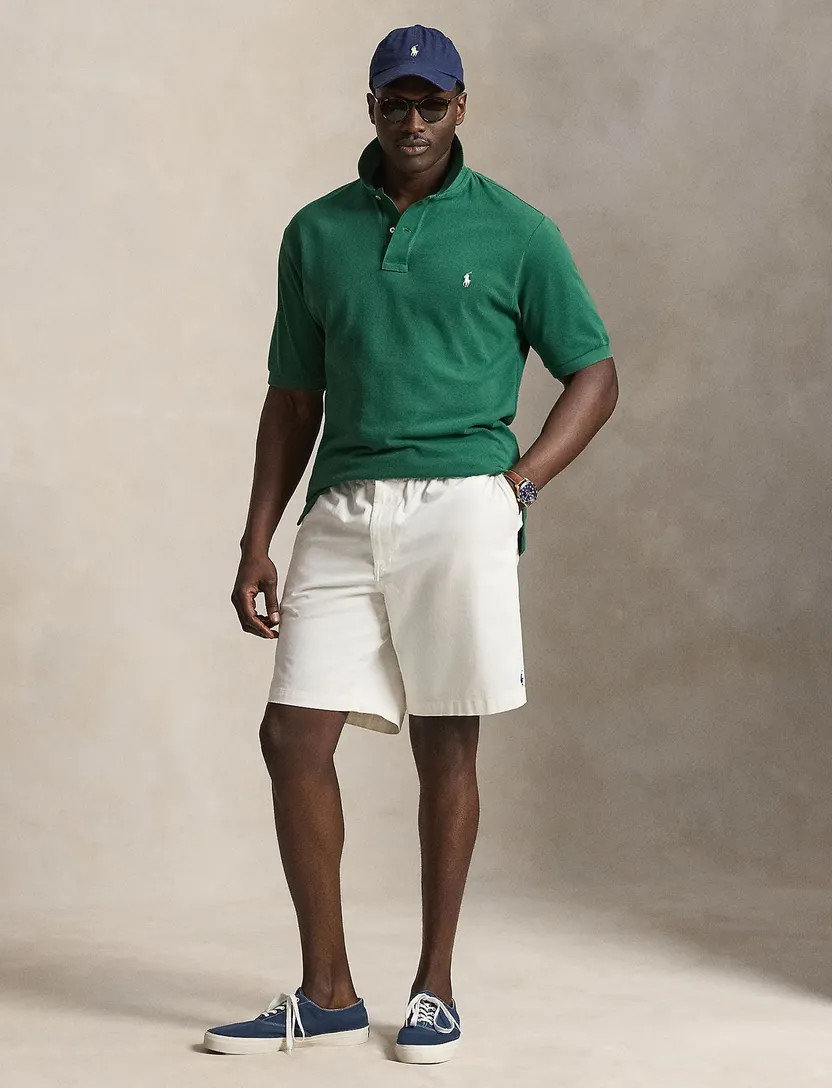 Polo Ralph Lauren Custom Slim Fit poloshirt groen pique