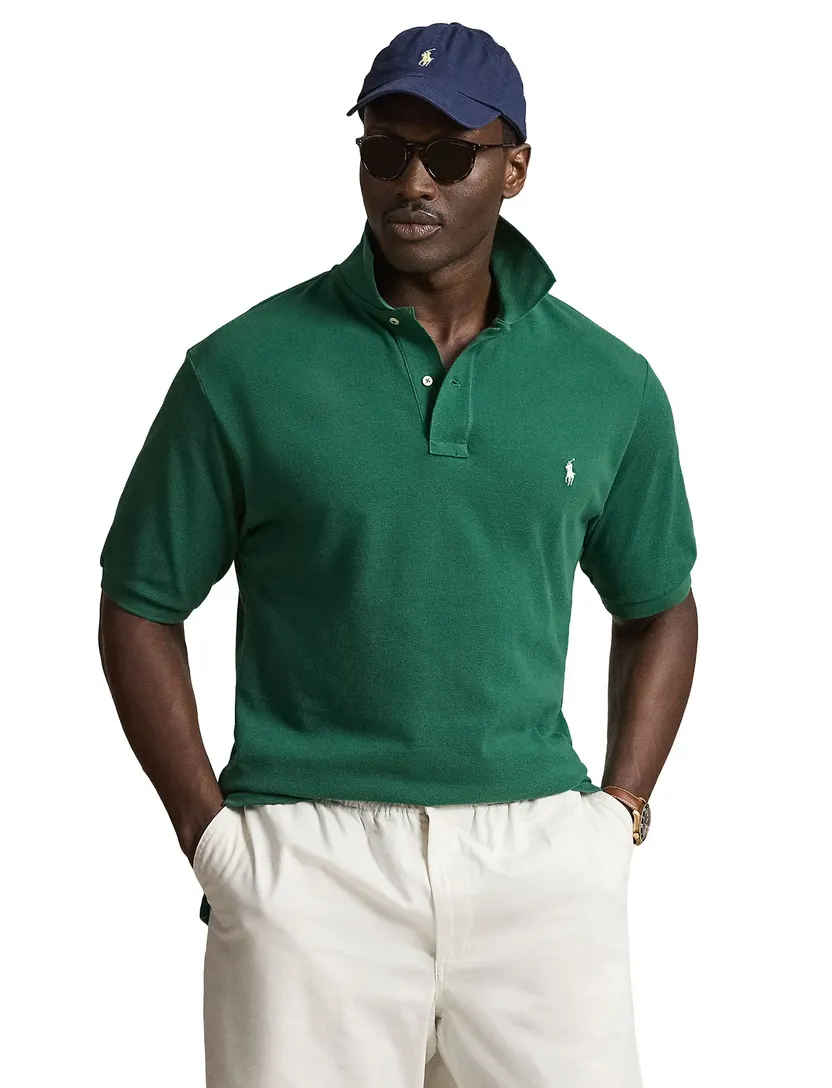 Polo Ralph Lauren Custom Slim Fit poloshirt groen pique