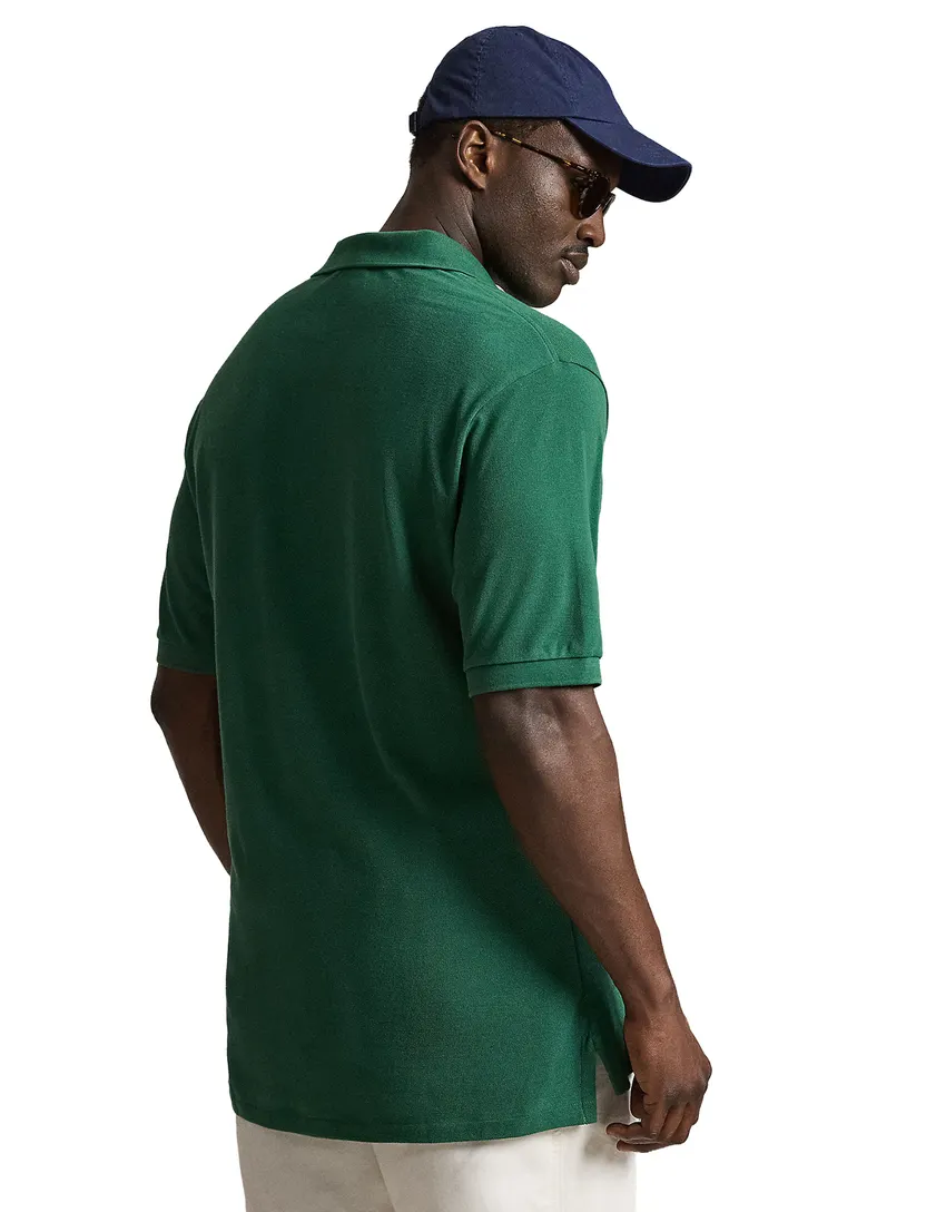 Polo Ralph Lauren Custom Slim Fit poloshirt groen pique