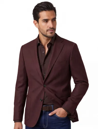 Dressler Dressler Sendrik colbert bordeaux gemeleerd wol