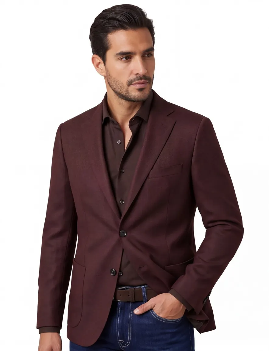 Dressler Sendrik colbert bordeaux gemeleerd wol