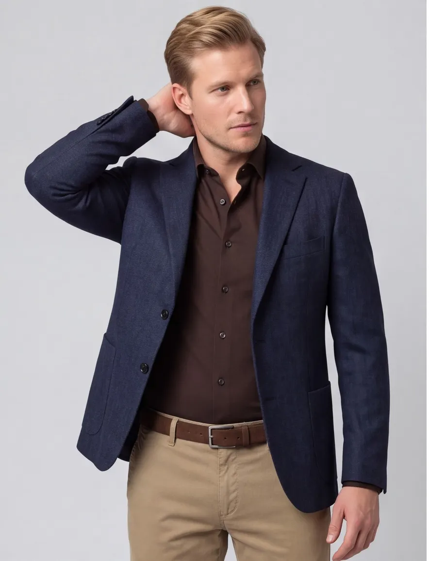 Dressler Sendrik colbert donkerblauw gemeleerd