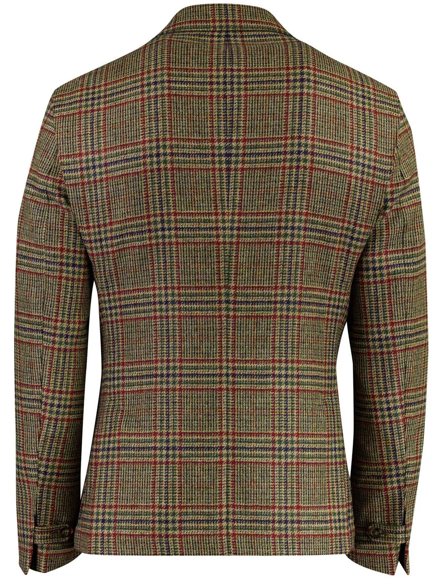 Dressler colbert khaki geruit