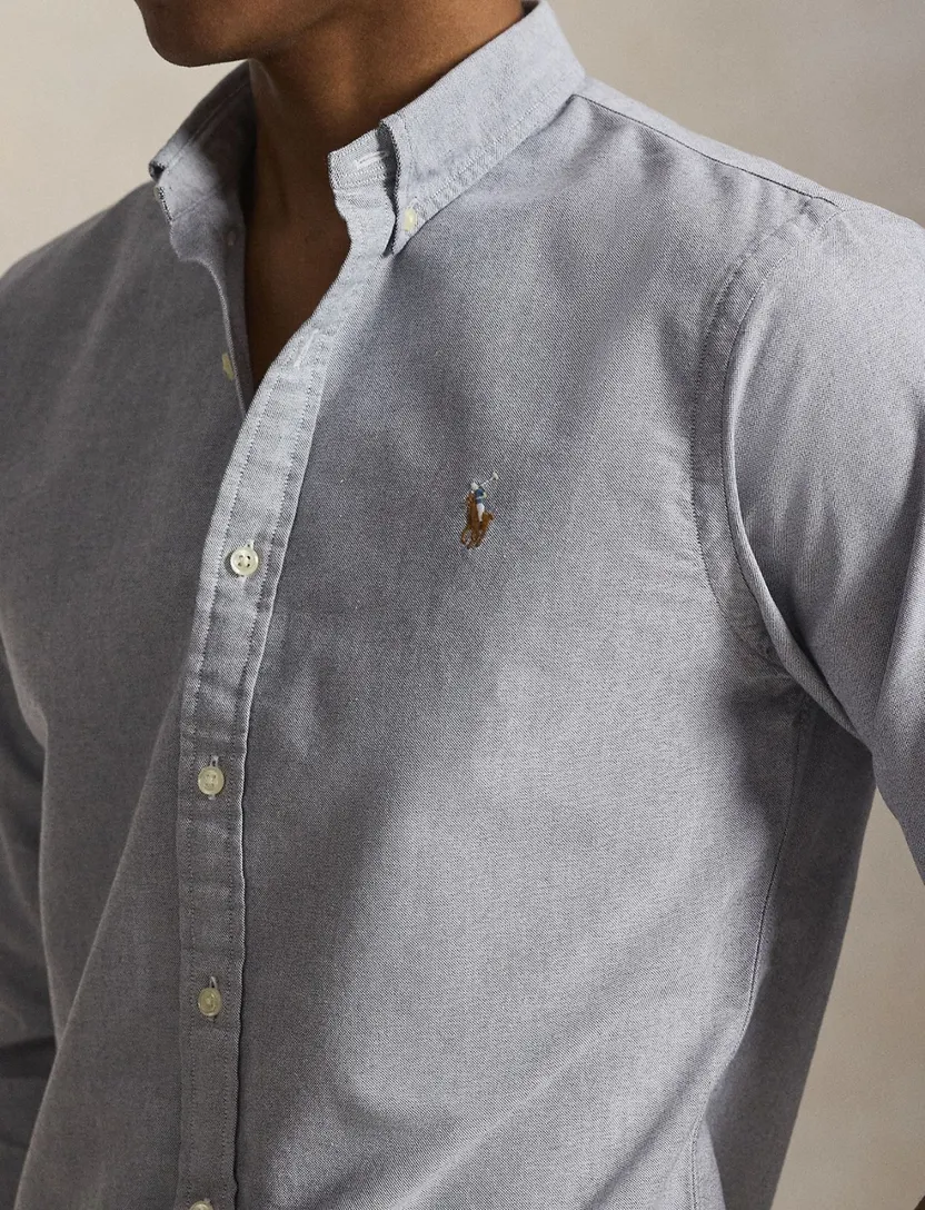 Overhemd Polo Ralph Lauren Custom Fit blauw