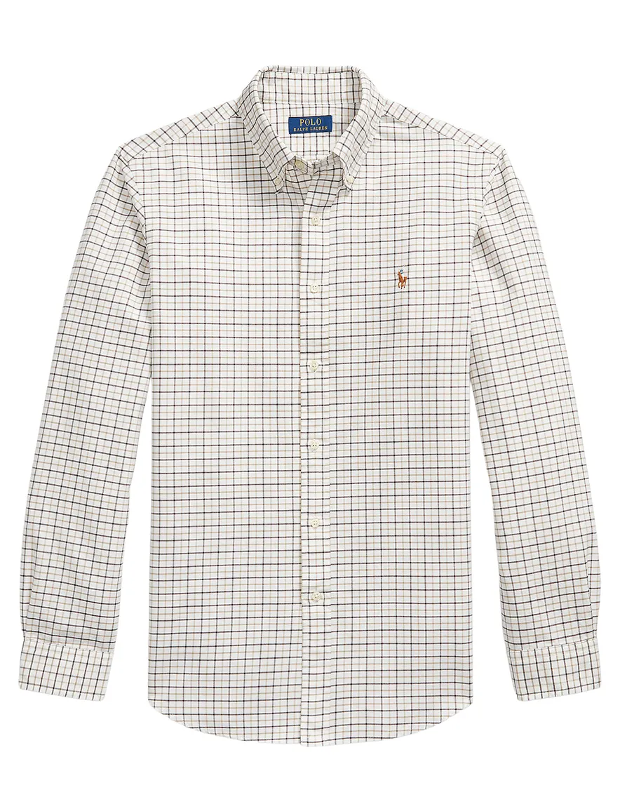 Polo Ralph Lauren Custom Fit wit geruit overhemd
