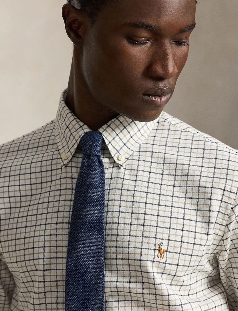 Overhemd Polo Ralph Lauren Custom Fit wit geruit