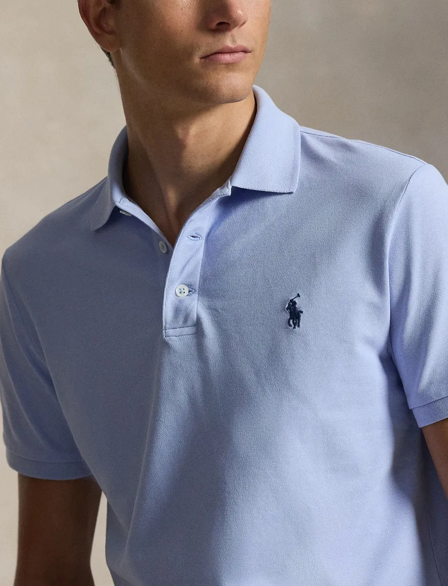 Polo Ralph Lauren Custom Slim Fit poloshirt lichtblauw