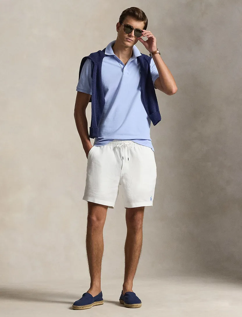 Polo Ralph Lauren Custom Slim Fit poloshirt lichtblauw