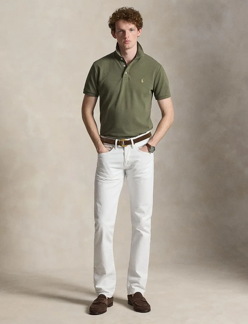 Poloshirt Polo Ralph Lauren Custom Slim Fit donkergroen