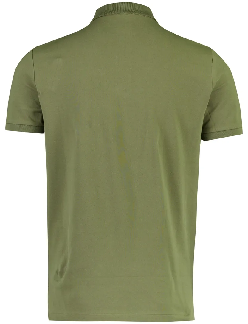 Poloshirt Polo Ralph Lauren Custom Slim Fit donkergroen