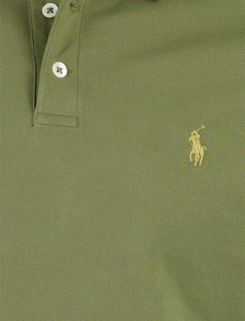 Poloshirt Polo Ralph Lauren Custom Slim Fit donkergroen