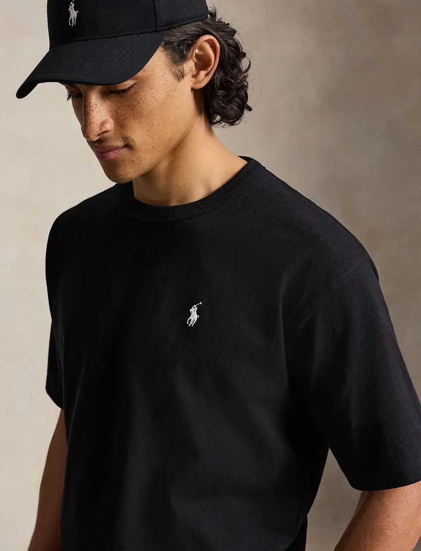 T-shirt Polo Ralph Lauren Relaxed Fit zwart katoen