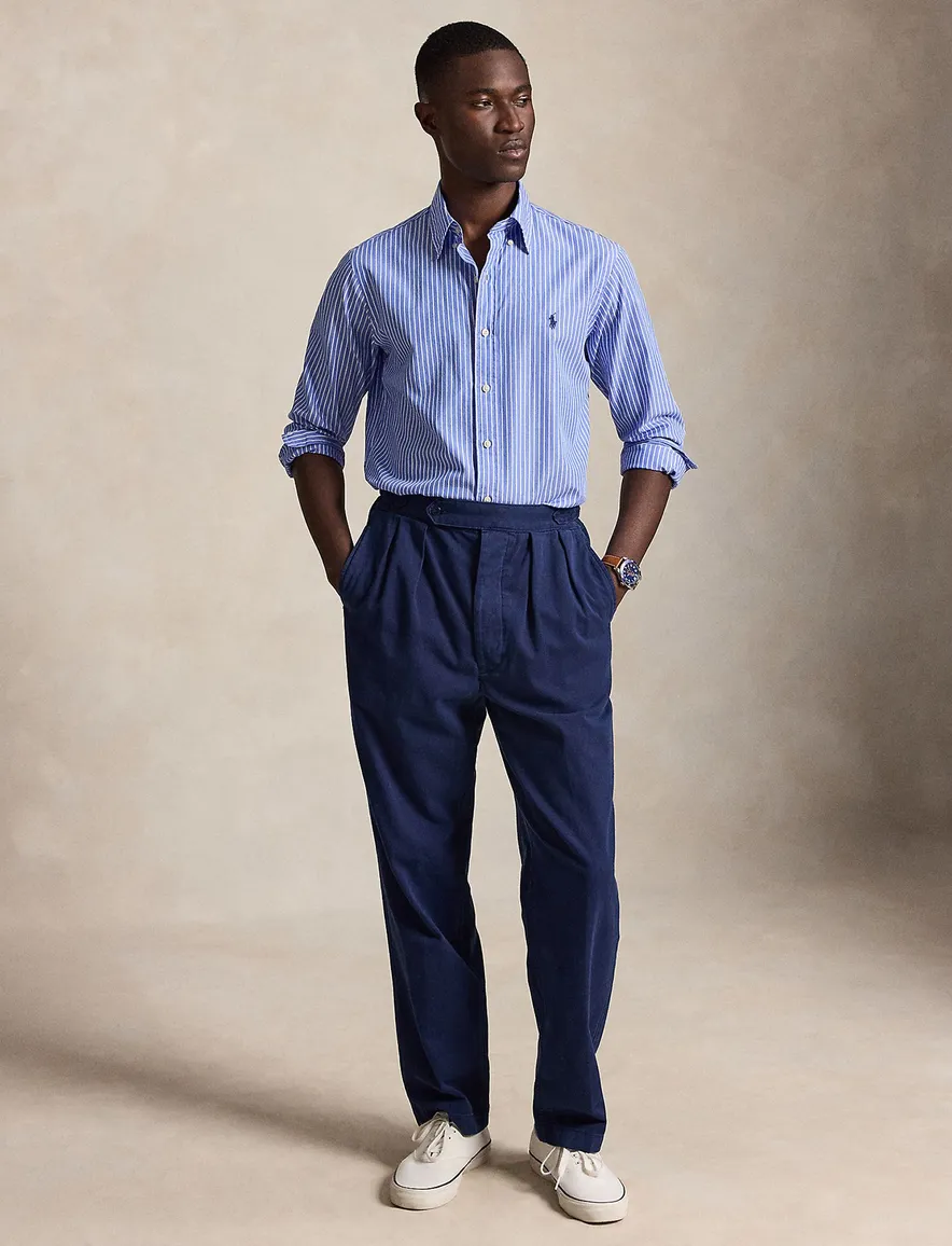 Polo Ralph Lauren Custom Fit blauw streepmotief