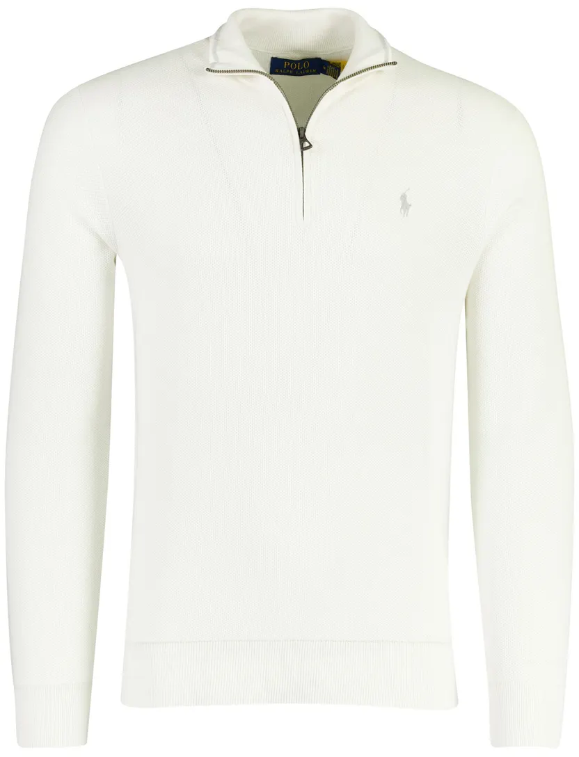 Trui Polo Ralph Lauren wit half zip katoen