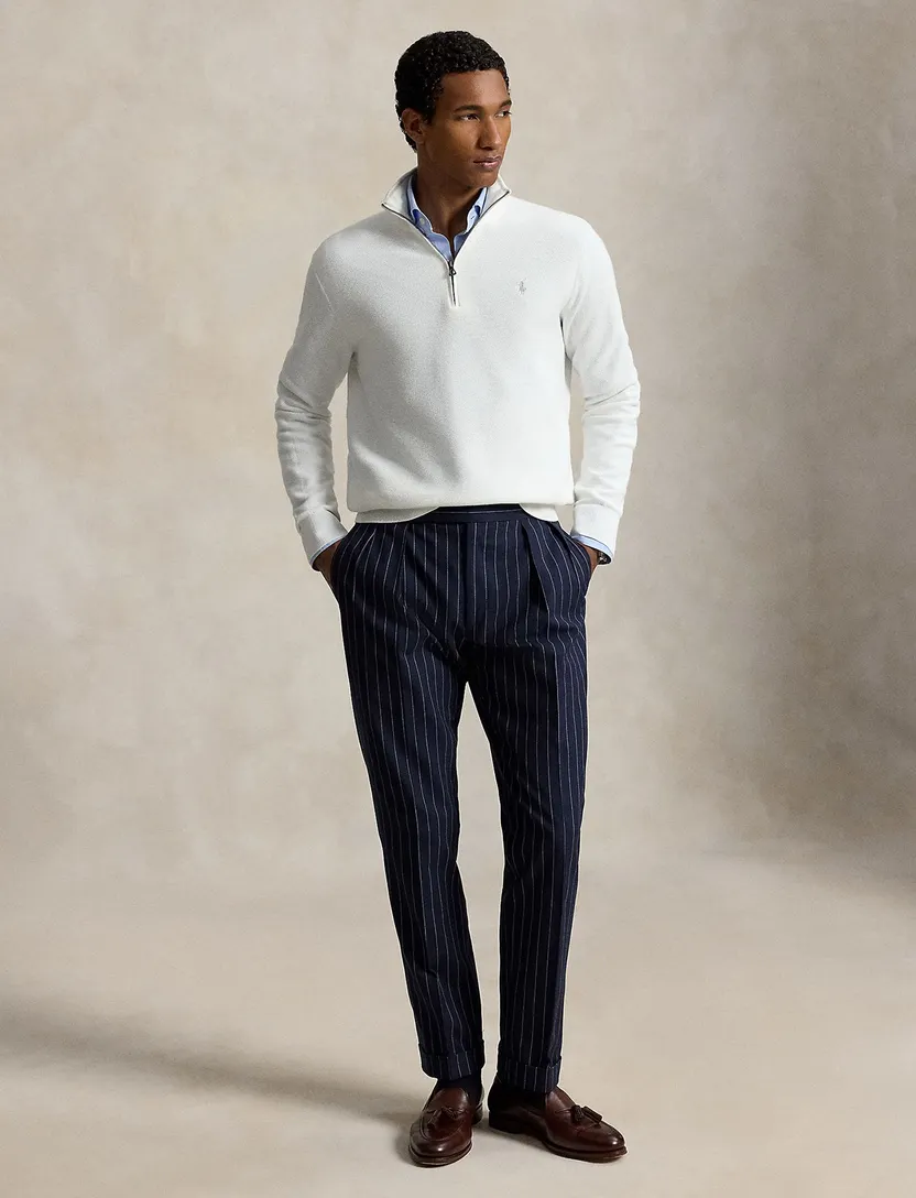 Trui Polo Ralph Lauren Classic Fit wit gebreid