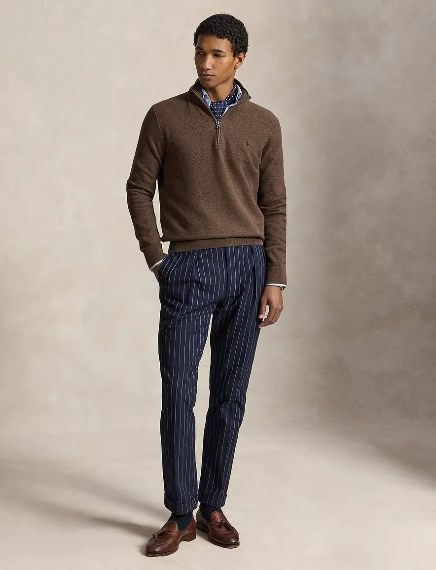 Polo Ralph Lauren half zip trui bruin