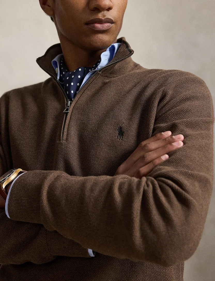 Trui Polo Ralph Lauren Classic Fit bruin