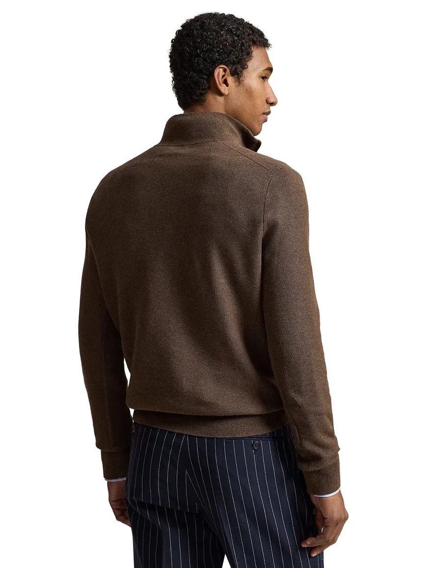 Polo Ralph Lauren half zip trui bruin