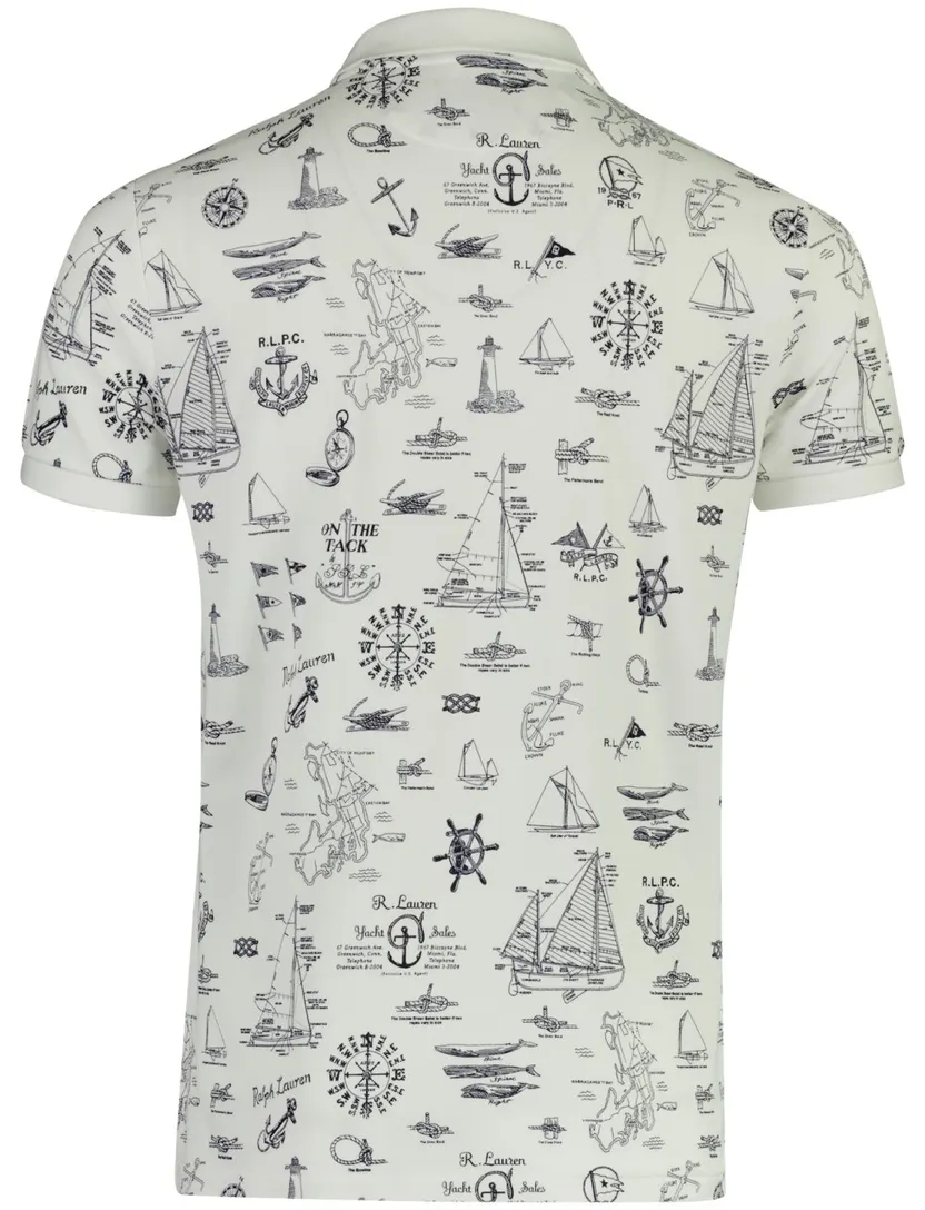 Poloshirt Polo Ralph Lauren Custom Slim Fit wit schippers print