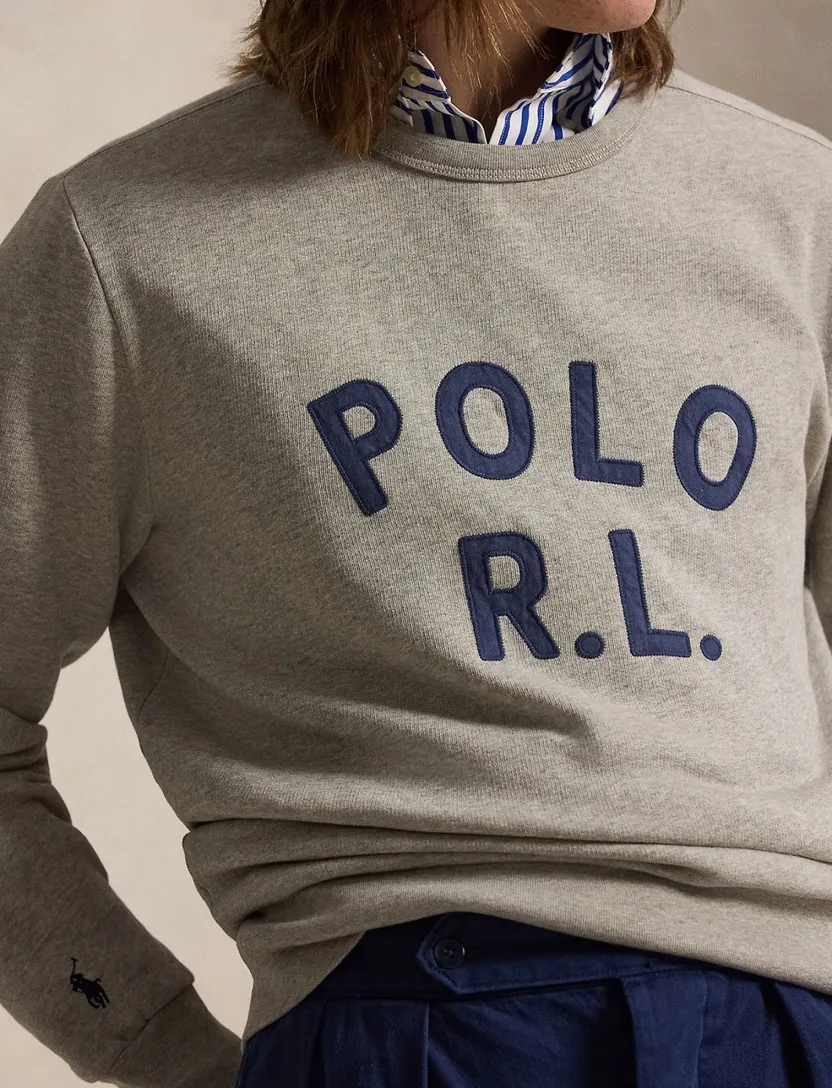 Trui Polo Ralph Lauren grijs opdruk normale fit