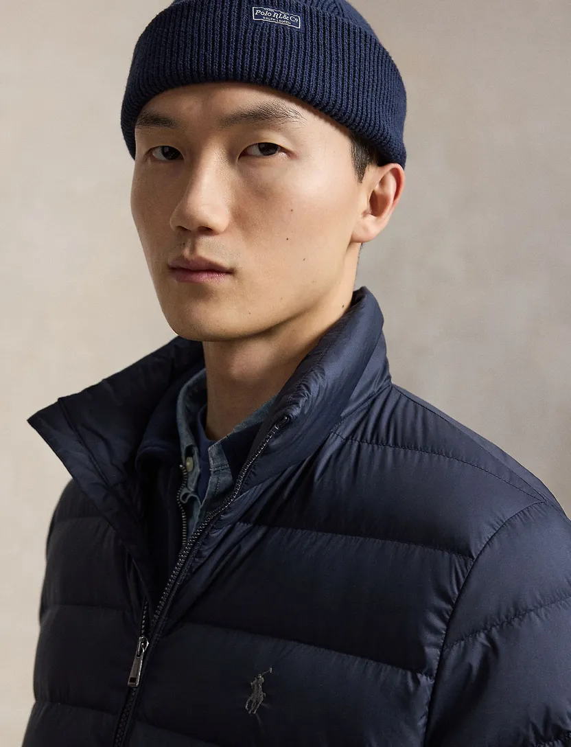 Gewatteerde jas Polo Ralph Lauren donkerblauw