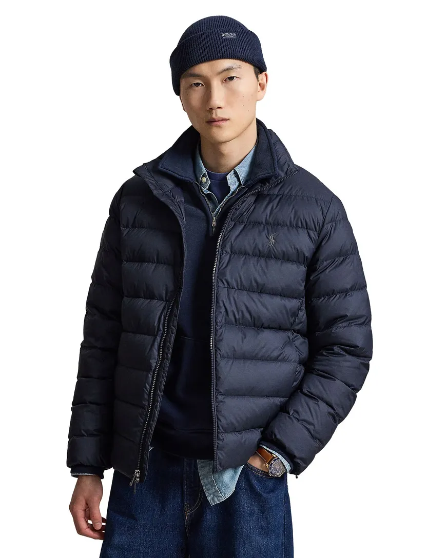 Gewatteerde jas Polo Ralph Lauren donkerblauw
