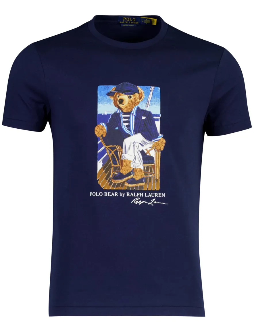 T-shirt Polo Ralph Lauren donkerbla newport bear newport